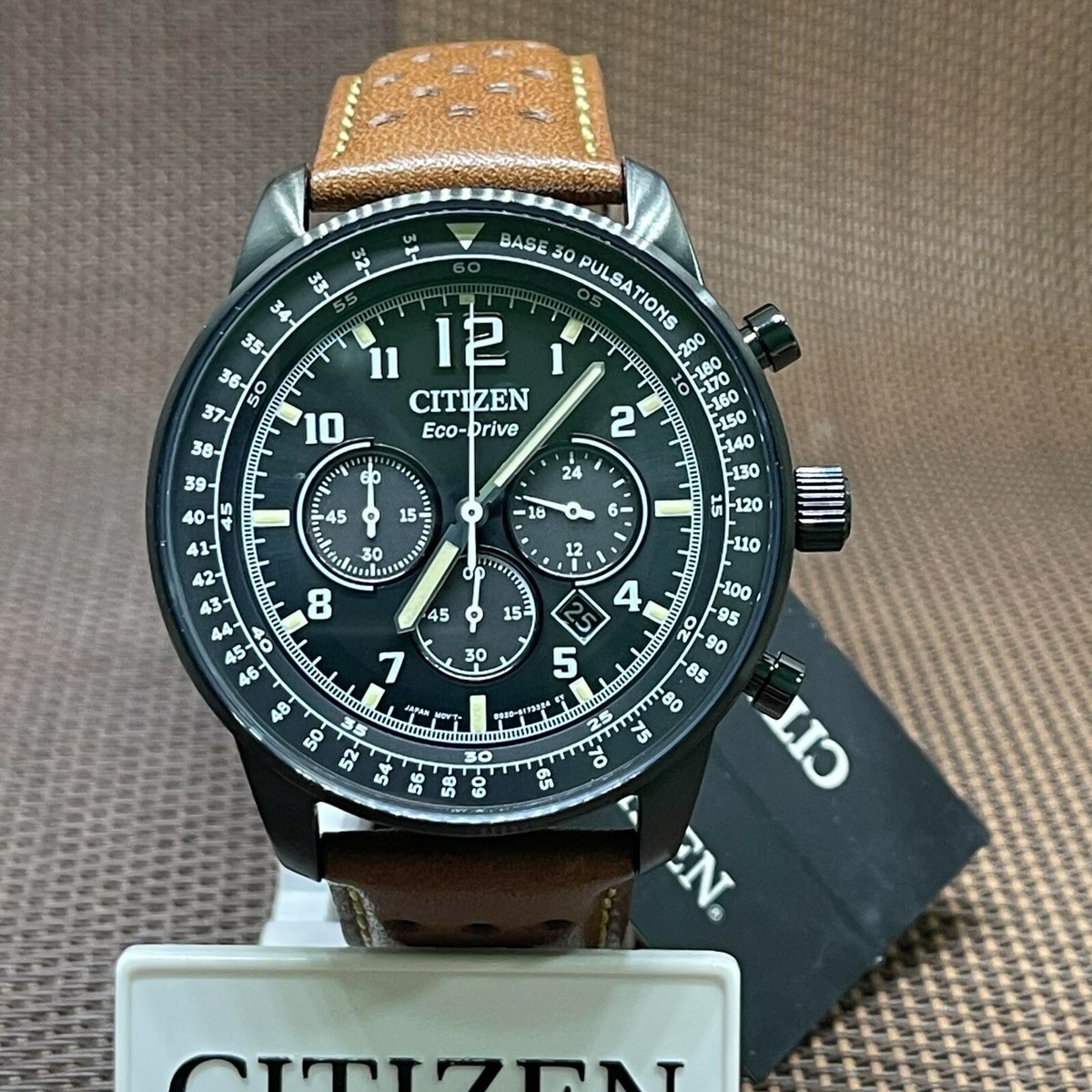 Citizen Eco-Drive CA4505-12E Standard Analog Brown Leather Strap