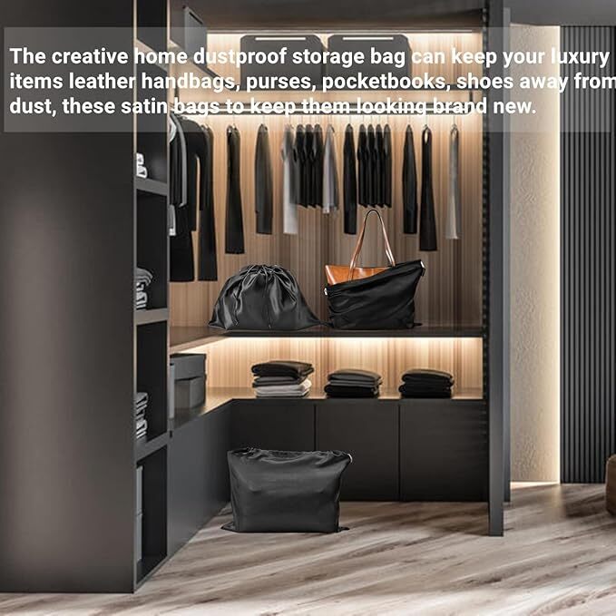 7 Pack Dust Bags for Handbags Silk Dust Cover Bag for Handbags Purses