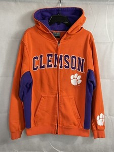 clemson zip up moletom com capuz