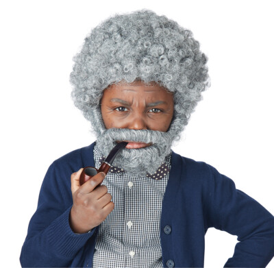 Rude Jackass Old Man Grandpa Child Costume Kit