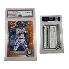 2022 Bowman Oswaldo Cabrera Auto Orange /25 PSA 10