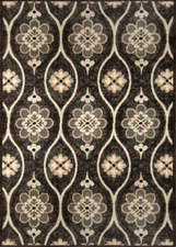5x7 Home Dynamix Black Floral Indoor/Outdoor Rug HDX3423-47 - Aprx 5' 3" x 7' 2"