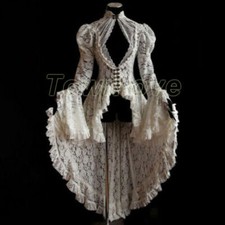 Steampunk Corset Dress Plus Size Gothic LongLace Dress Breathable