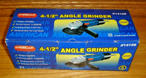 New American Tool Exchange 4-1/2" Angle Grinder 14126 110V 60Hz 11,000RPM NOS - Afbeelding 1 van 2