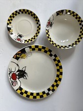 Vintage Warner Bros Looney Tunes Gibson Sylvester Tweety Dinnerware Set 3