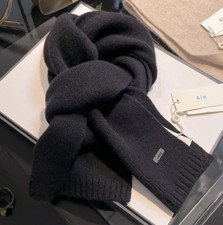100 Cashmere Long Scarf 160 20Cm Solid Color Knitted Versatile Warm Scarf