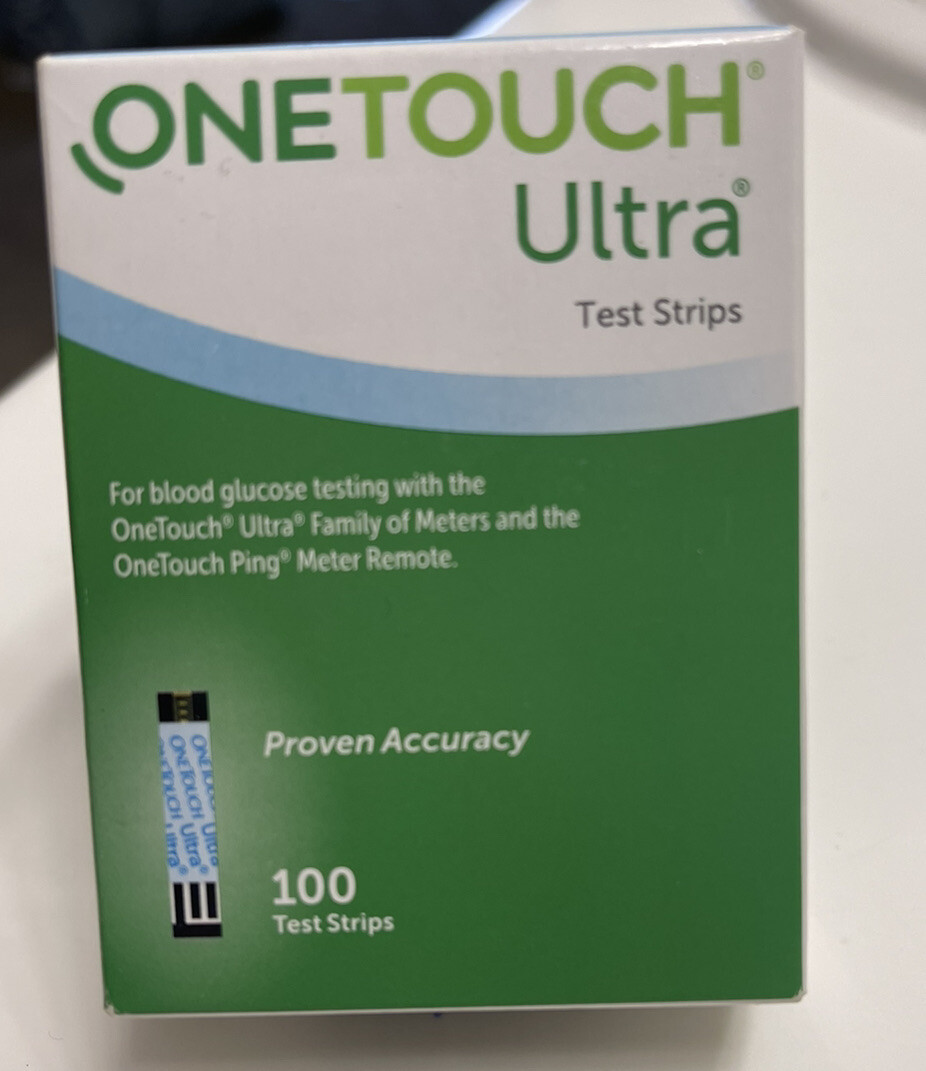 One Touch Ultra Glucose Blood Test Strips 100 Count READ DESCRIPTION