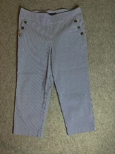 Counterparts Navy Pinstripe Women's Sailor Dress Pants Size 14