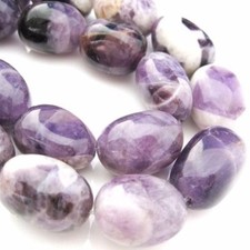 Natural Amethyst Beads - 25X18mm Freeform Nuggets sold per strand
