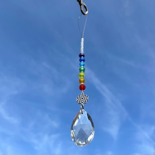 Nuevo Sahasrara Corona Chakra Arco Iris Receptor Solar Móvil ~ Yoga ~ Ventana Jardín - Imagen 12 de 12