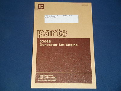 CAT CATERPILLAR 3306B GENERATOR ENGINE PARTS BOOK MANUAL S/N 2AJ1-UP