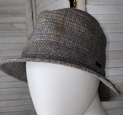 LONDON FOG VINTAGE Bucket Hat Grey Wool 