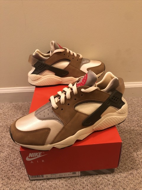 Size 10 - Nike Air Huarache LE x Stussy 2021 Desert Oak for sale online | eBay
