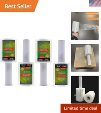 Cost-Effective 4-Pack Mini Clear Stretch Wrap 5.1" x 1000ft - Heavy Duty Use