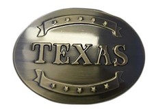 State of Texas Letters Stars Banners TX United States Metal Belt Buckle