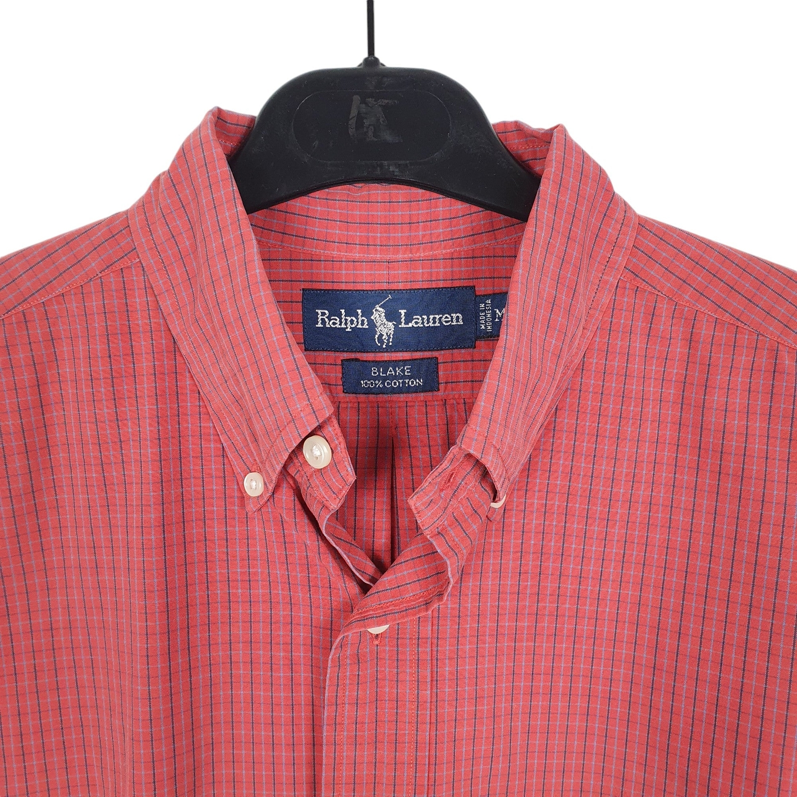 RALPH LAUREN Red Check Shirt Blake Fit Long Sleeve Casual Cotton Mens L image 2