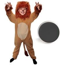 CHILD LION COSTUME & FACE PAINT KID JUNGLE BOOK CHARACTER ALL IN ONE FANCY DRESS