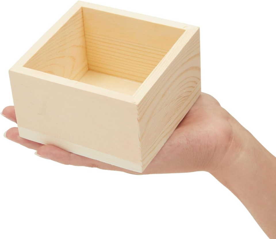 Unfinished Wooden Boxes, For Arts & Crafts, w/ Sanding Sponge