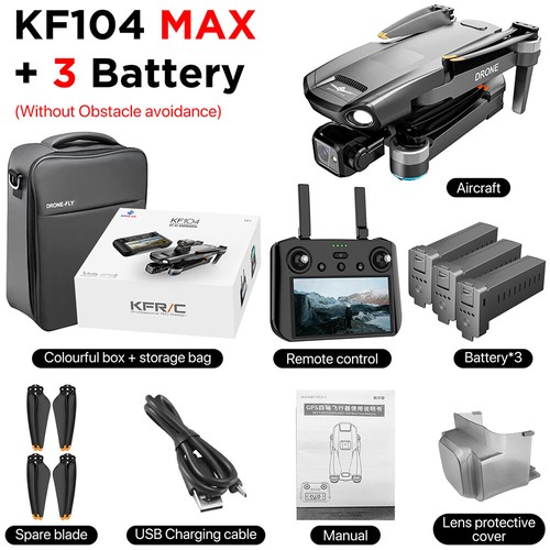 KF104 MAX 4K HD GPS 3-Axis Gimbal Anti Shake 6KM Quadcopter Foldable RC Drone - Picture 32 of 36