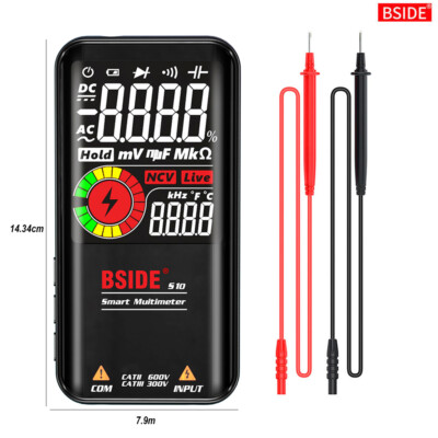 S10 Smart DC AC Voltage Digital Color LCD 9999 Counts Multimeter Tool New