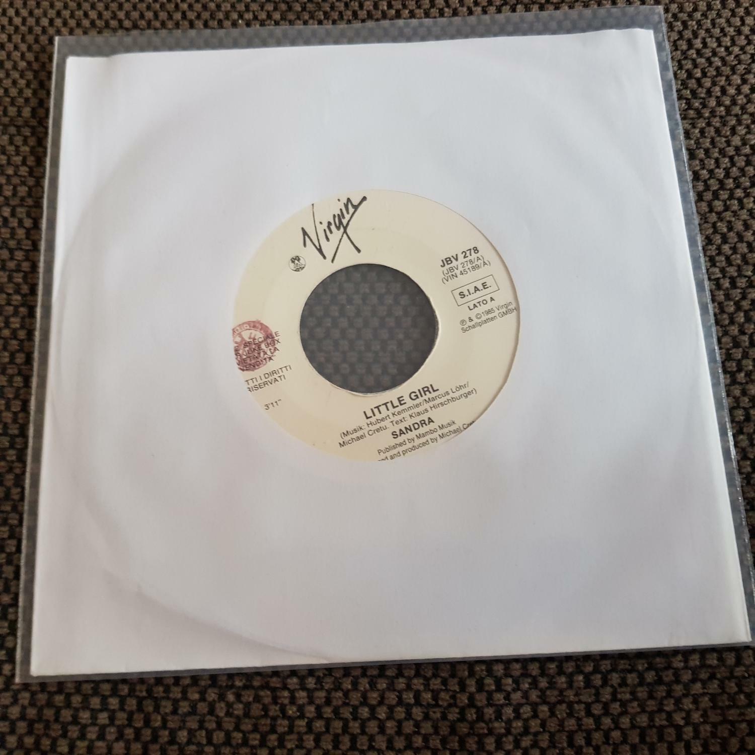 7"" Single Vinyl Sandra - Little girl/ Michael Cretu - Gambit JUKEBOX PROMO ITALY