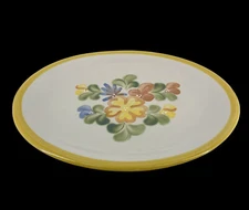 Louisville Stoneware Country Flower Yellow 12.5" Oval Serving Platter Plate EUC