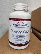 Whole Health Cal-Mag Caps with Trace Minerals and Vitamin D, 120 Capsules 