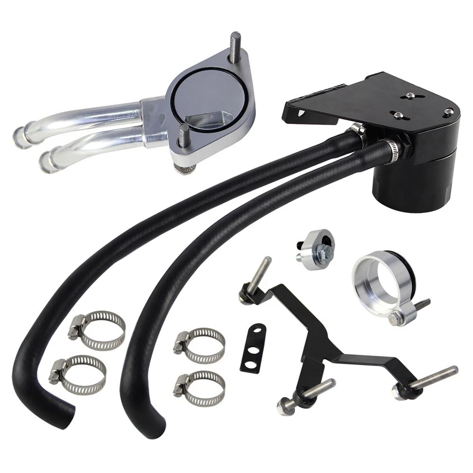 Baffled Oil Catch Can Fits For 2017+ Ford F-250 F-350 F-450 6.7L Powerstroke Foto 3 de 4