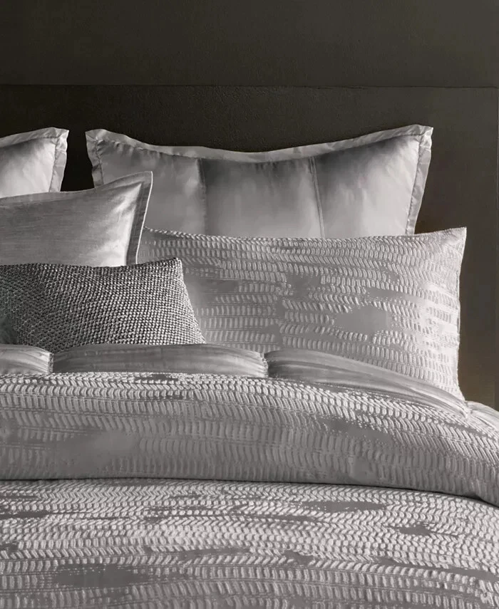 Donna Karan Home Vapor Collection Dark Grey H2413H Duvet Bedding Size King - Image 2 of 2