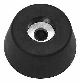 PENN ELCOM - 43mm Screw Mount Round Large Rubber Feet, 4 Pack