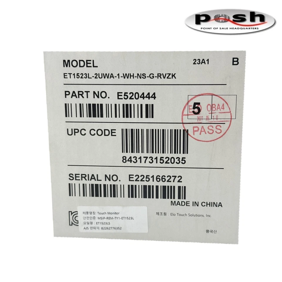 Elo ET1523L-2UWA-1-WH-NS-G-RVZK Touch Monitor - White - Image 4 of 4