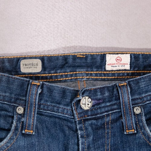 AG Adriano Goldschmied Men's Protege Straight Leg Blue Jeans 31x33 Made in USA - Picture 3 of 7