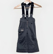 Obermeyer Ski snow Snowboard Pant Grey Kid 2 Herringbone Suspender Adjustable