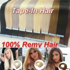 Invisible Skin Weft Double Side Tape In 100 Real Human Hair Extensions Straight
