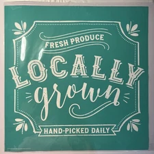 New Chalk Couture FRESH PRODUCE LOCALLY GROWN Size D Transfer ~ Reusable ~ 2020