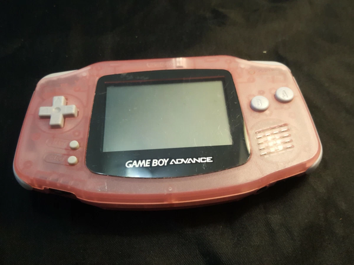 Nintendo Game Boy Advance AGB-001 Fuchsia Clear Pink GBA Gameboy