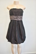 ZARA Brown Satin Bubble Design Cocktail Dress Size Medium On Sale