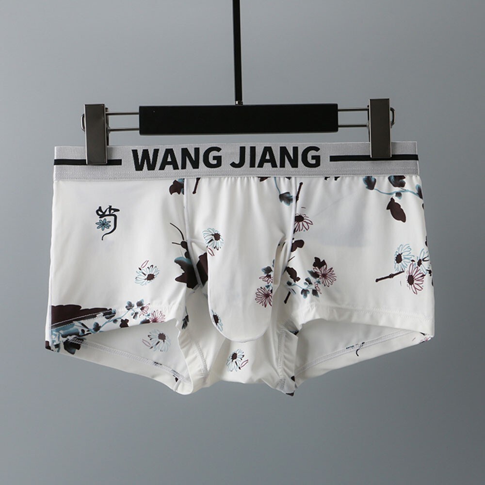 Mens Low Waist Boxer Briefs featuring UBulge Cup Pouch and Breathable