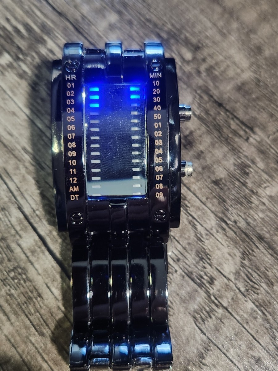 Binary Matrix Blue Led Led Digital Binary Wrist Watch Wrist Watch