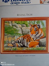 ¡VENTA LIQUIDACIÓN! ¡Envío gratis! XStitch Kit "TIGRE EN REPOSO"
