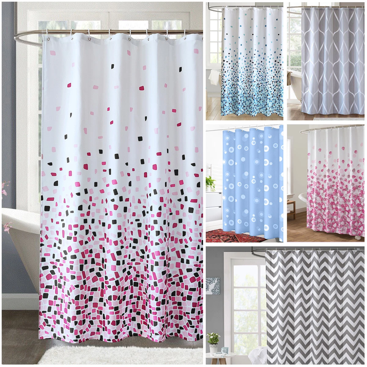 Shower Curtain Waterproof Bathroom Curtain with 12 Hooks 72 X 72 Modern Shower  Curtain Set Leaves Plant Neutral Bathroom - AliExpress