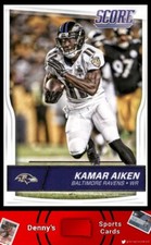 2016 Score #26 Kamar Aiken Baltimore Ravens Football Card