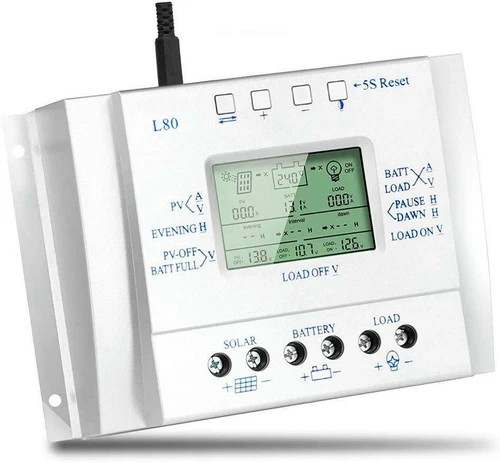 20A-80A MPPT Solar Panel Laderegler Solarregler 12V/24V Auto Switch D2