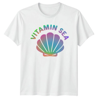 Vitamin Sea Shell Ocean Beach Herren T-Shirt Damen Grafik Tee Oberteil