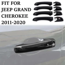 ??Car Exterior Door Handle Cover Decor For Jeep Grand Cherokee 2011-2020 Black