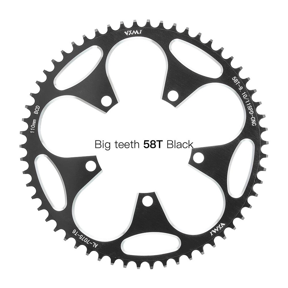 110 BCD Narrow and Wide Chainring 36T58T MTB Road Bike Crankset Crown