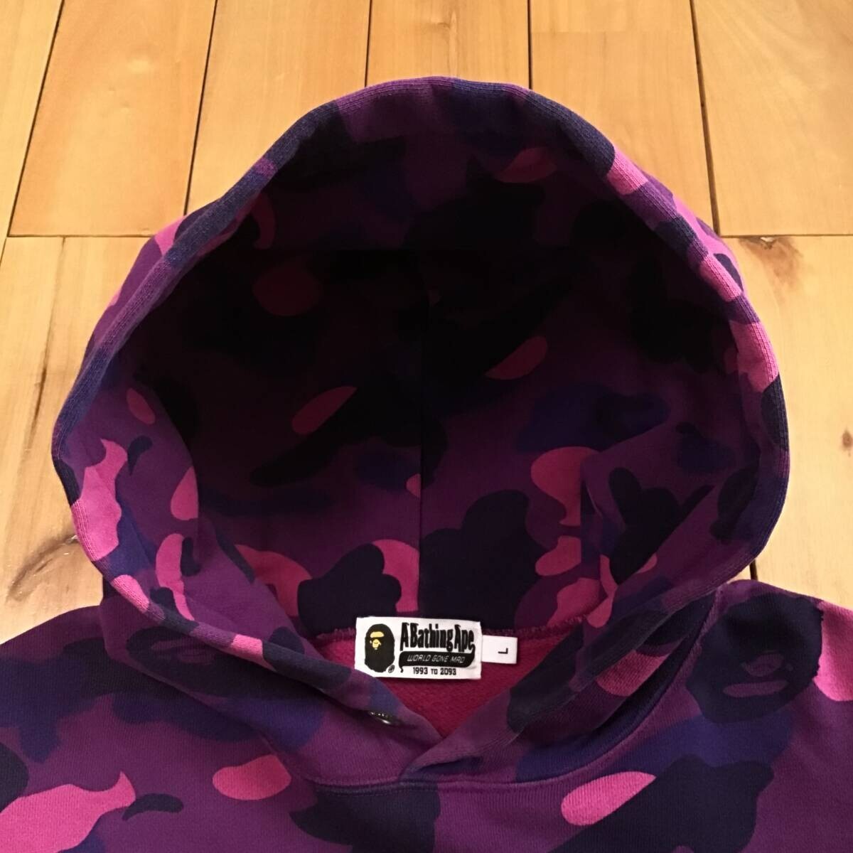 BAPE logo pullover hoodie purple camo A Bathing Ape Size L | eBay