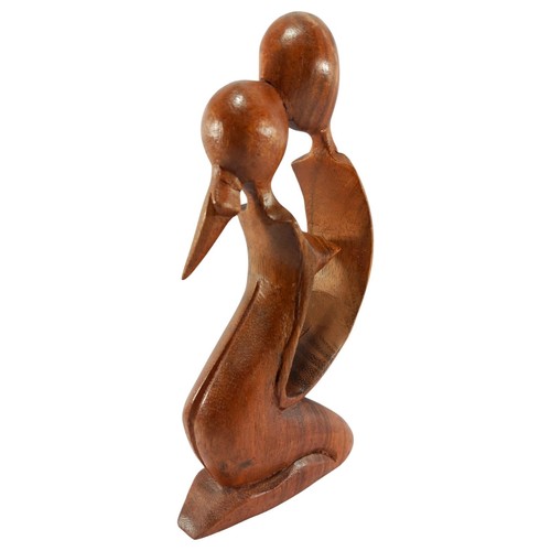 Decorative Wooden Hand Carved Nude Lovers Statue - Nice for decor & gift ! - Picture 4 of 5