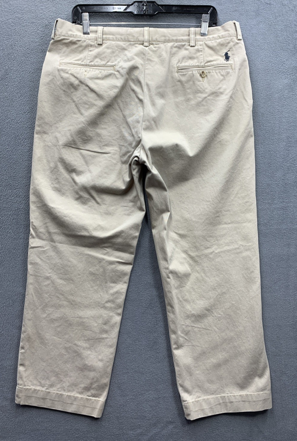 Vtg Polo Ralph Lauren Mens Preston Pants 100% Cotton Beige 36X30 Career Casual