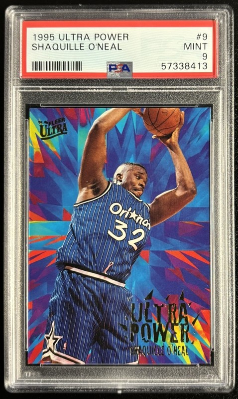 1995-96 Fleer Ultra Shaquille O'Neal Power #9 Orlando Magic PSA 9 HOF